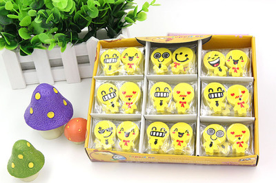 温州信真文具 厂家直销韩版可爱卡通表情橡皮擦，打造小学生文具礼品批发新选择