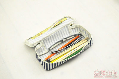 素朴时光 匠心巧制，打造一方棉麻条纹下的文具收纳天地